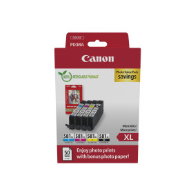 Canon ink 2052C006 CLI-581XL photo Value Pack BK C M Y + paper