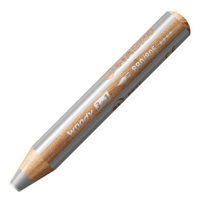 Stabilo crayon multi-talents woody 3 en 1, rond, argent 880 805