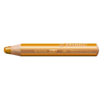 Stabilo crayon multi-talents woody 3 en 1, rond, or 880 810