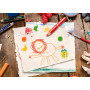 Stabilo crayon multi-talents woody 3 en 1, rond, outremer 880 405