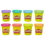 Play-Doh 8 Pots Pâte à Modeler Fluo, 8 x 56 g, activités Créative dès 2 ans