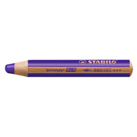 Stabilo crayon multi-talents woody 3 en 1, rond, violet 880 385