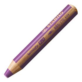 Stabilo crayon multi-talents woody 3 en 1, rond, mauve lilas 880 370