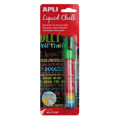 MARQUEUR CRAIE LIQ EFFACABLE 5,5MM VERT