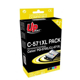 Multipack cartouches compatible pour canon pgi-570/cli-571 0372c004 2bk/c/m/y