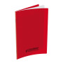 Cahier conquerant classique agrafe 170x220 60p 90g seyes polypro rouge