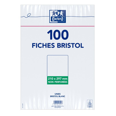 Fiche bristol oxford non perforee 210x297 film 200p uni