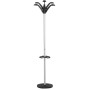 Portemanteau flora gris metal 6 pateres