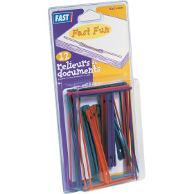12 relieurs universels fast  10cm  plastique assorti