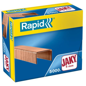 Agrafes, rapid jaky 6mm, cuivre, boite de 5000