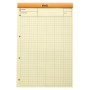 Bloc agrafé rhodia orange n°119 audit 21x31,8cm 80f multicolonnes 80g