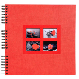 Album à spirales passion 32x32cm rouge