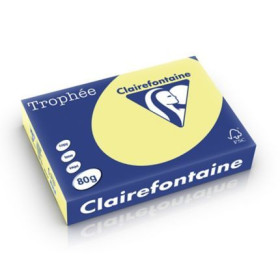 R/500f clairfontaine trophee 80g a4 jonquille 1778