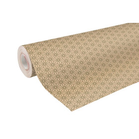 Kraft brut 70g, rl 50x0,70m noël losanges or