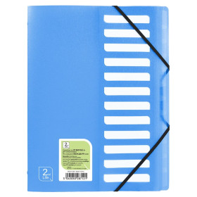 Trieur oxford 2nd life a4 12p pp bleu