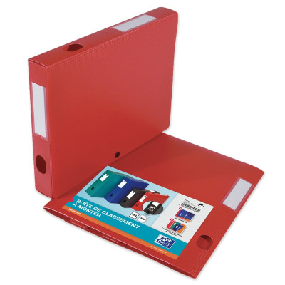 Boite oxford memphis 24x32 d40 pp rouge a plat