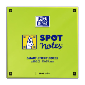 Lot de 6 blocs notes oxford repositionnable 75x75 80f assorti uni+tag