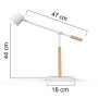 Lampe vicky led blanche prise europe