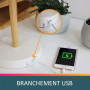 Lampe vicky led blanche prise europe