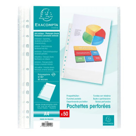 Sachet 50 poch.perf. pp grainé 5/100° a4