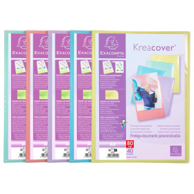 Porte-vues 80v kreacover pastel ass