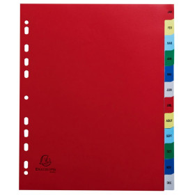 Intercalaires mois a4+ pp onglets impr.