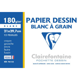Pochette dessin à grain a4 12f 180g