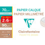 Pochette papier vélin millimétré + calque a4 2x6f 90g