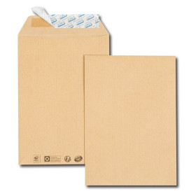 Paquet de 50 pochettes kraft brun c5 162x229 85 g/m² bande de protection