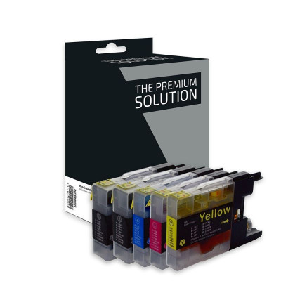Pack équivalent à brother lc1220/1240/1280 - noir cyan magenta jaune