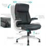 Fauteuil de bureau pied chrome peter