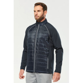 Veste type doudoune étanche bi-matière unisexe manches longues taille m