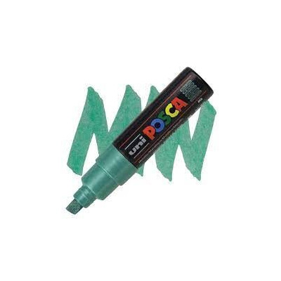 Uniball posca pointe biseautée large 8mm en acrylique vert metal