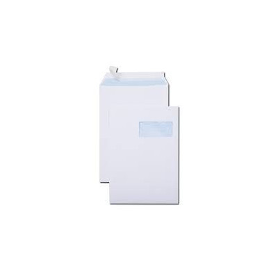 Bte 250 pochettes 229 x 324 Blanc 90 Grs avec Fen110 x 50 patte auto-adhésive