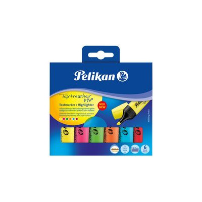 Pelikan Surligneur Textmarker 490, étui de 6, assorti