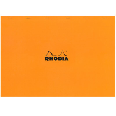 Bloc agrafé rhodia orange n°38 42x31,8cm 80f q.5x5 80g