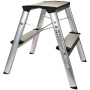 Marchepied pliant aluminium 2 marches charge max 150kg bicolore