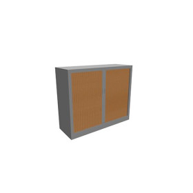 Armoire à rideaux H. 100 x L. 120 x P. 43 cm - corps noir - rideaux noir