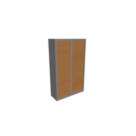 Armoire à rideaux H. 198 x L. 120 x P. 43 cm - corps métal structuré gris anthra