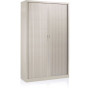 Armoire à rideaux H. 198 x L. 120 x P. 43 cm - corps gris - rideaux gris