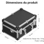 Mallette en PVC 32x23x16cm Verrouillable Bords renforcés Cadre en Aluminium Vali