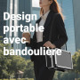 Mallette en PVC 32x23x16cm Verrouillable Bords renforcés Cadre en Aluminium Vali