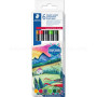 STAEDLER Etui de 6 feutres double pointe Europe