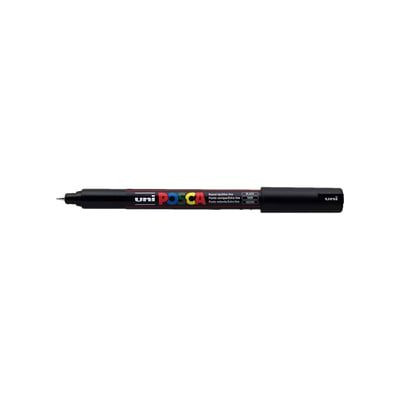 Uniball Posca Marqueur peinture à eau, encre à pigmentation noire, pointe ultra