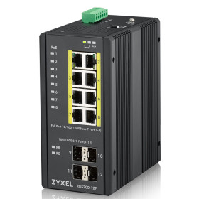 ZYXEL routeur 8 PORTS Gbps RJ45 POE+ 4 Gbps SFP 240W -40  75C IP30