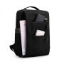 Sac à Dos Urbain 15,6 Pouces Polyester Oxford Rectangulaire Multipoches USB Noir