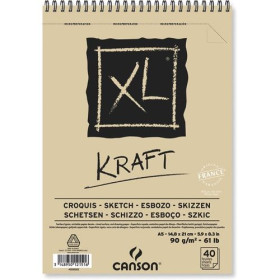Canson bloc à croquis et études xl dessin, a5 30 feuilles, 160 g/m2, 148 x 210 m