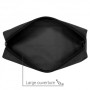 Trousse Fourre-tout 21x4x4 cm Zippé Textile Souple Noire