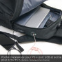 Sac à Dos Sécurité 15,6 Serrure Antivol Port USB et Passant Ecouteurs