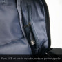 Sac à Dos Sécurité 15,6 Serrure Antivol Port USB et Passant Ecouteurs